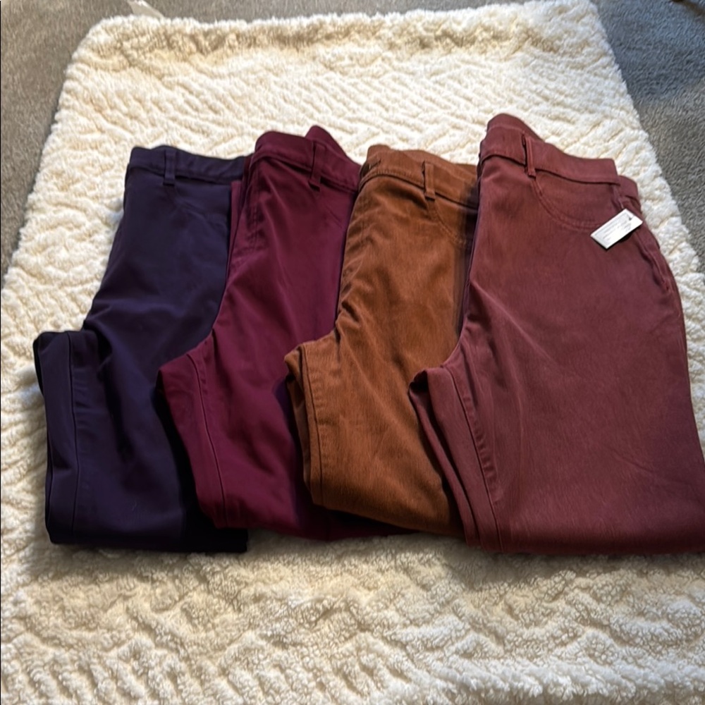 Set of Four Colored Jeggings